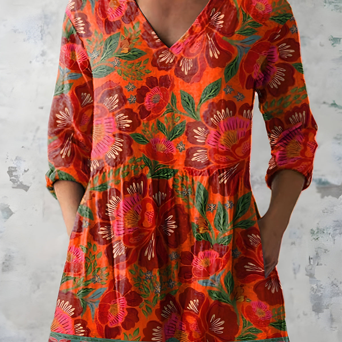 Priscilla | Long Blouse with V-Neck
