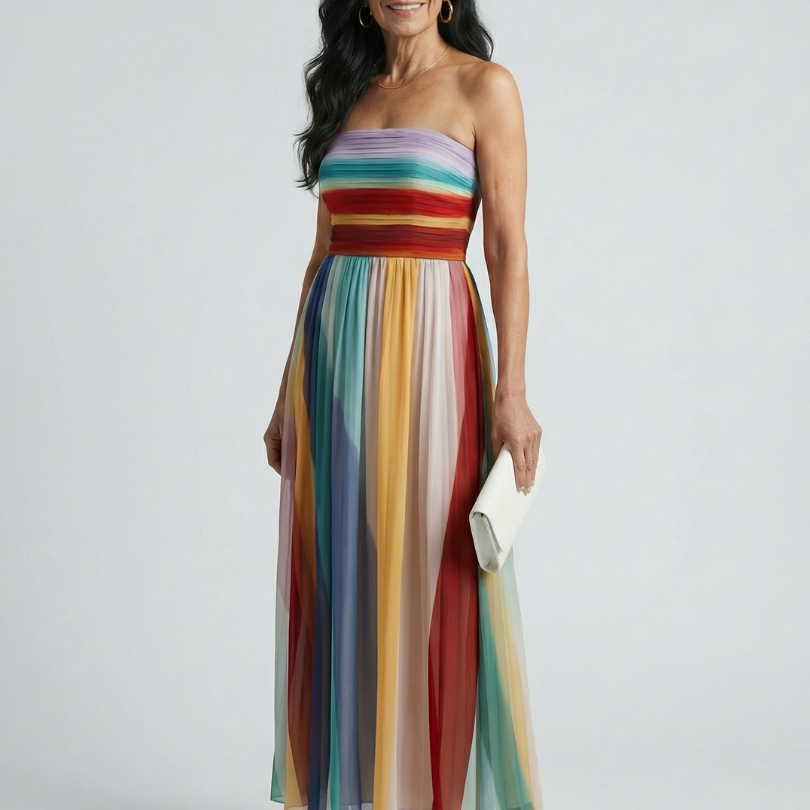 Serene | Light Stripe Maxi Dress