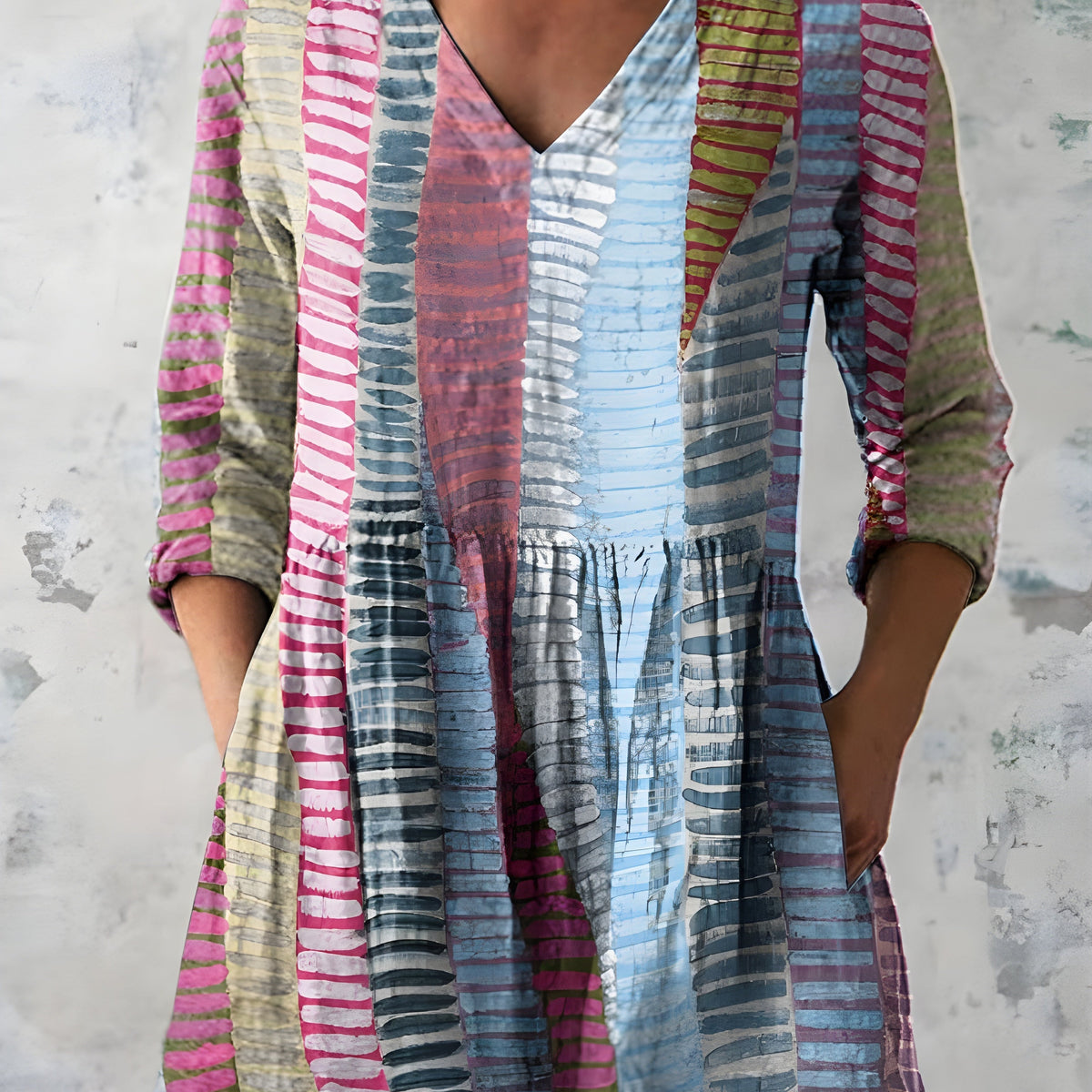 Margo | Long Blouse with V-Neck