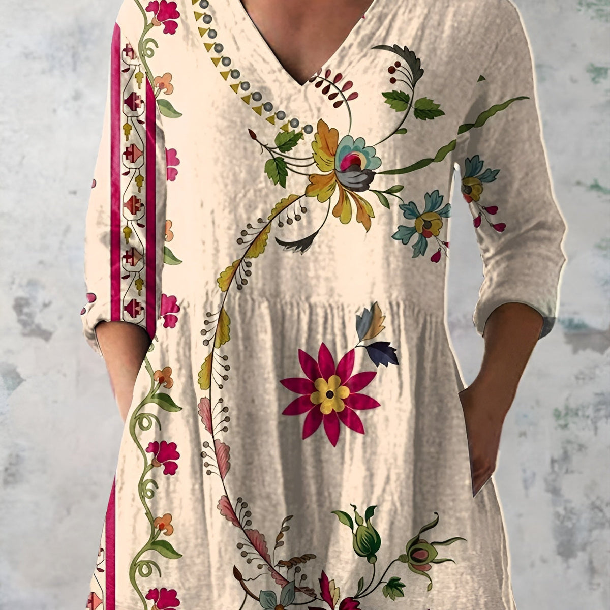 Lottie | Long Blouse with V-Neck
